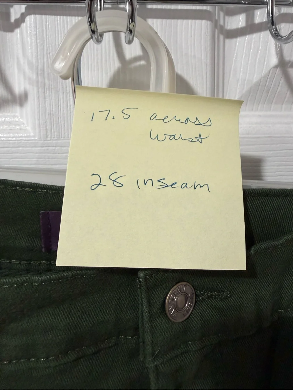 Gloria Vanderbilt Amanda Stretch Jeans in Olive Green size 16P - Picture 7 of 7
